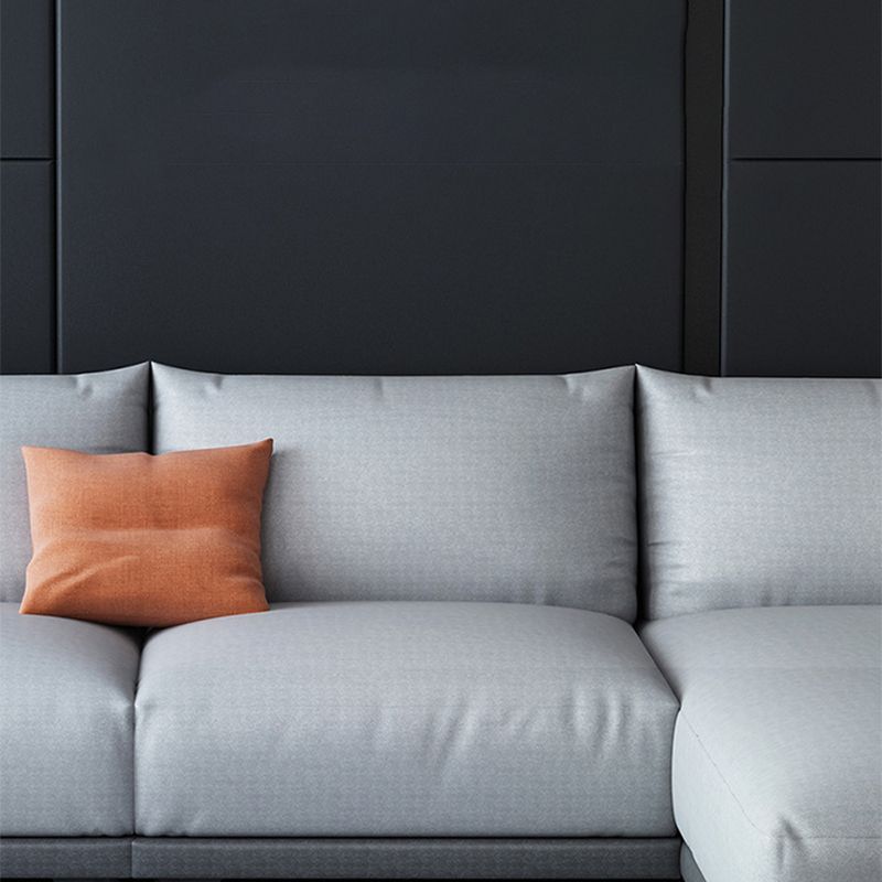 Braccio quadrato sciolto retro sezionale con chaise fauci in pelle 4 posti sezionale