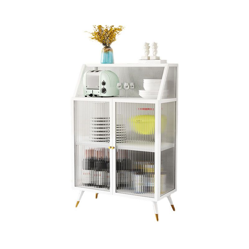 Sideboard moderna in Sideboard da pranzo in vetro bianco e nero con porta per soggiorno