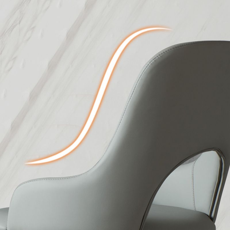 Eigentijdse open achterste eetstoelen armloze zijstoelen met houten benen voor keuken