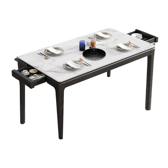 Modern Style Home Sintered Stone Dining Table Rectangle Shape Table with Ash Wood Base Clearhalo ' dining_table' 'Dining Tables & Seating' 'Dining Tables' 'furn' 'furn_dining_table' 'Furniture' 'furniture_dining_table' 'Kitchen & Dining Furniture' 'kitchen&dining_furn' 'kitchen' 'kitchen_dining_table' 1200x1200_766b81e8-1d35-4062-aa8e-fb2b3cca7501