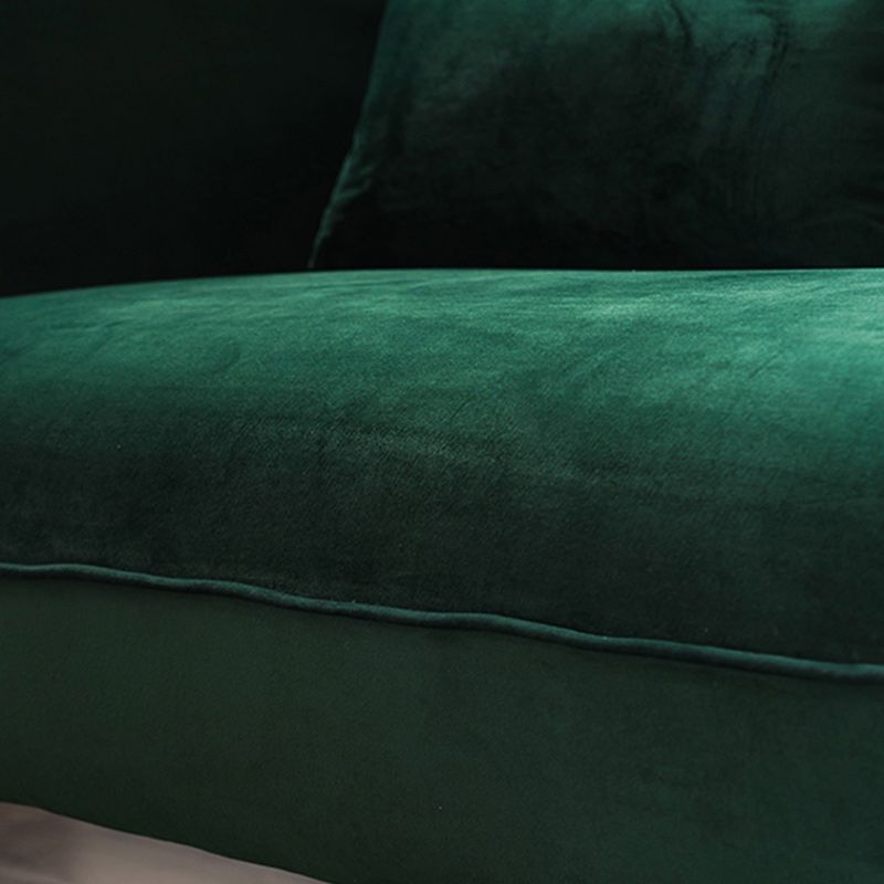 Canapa de bras carré de velours de 30,70 "de large avec dos serré pour le salon