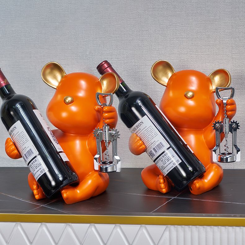 Porte-bouteille en résine de table à vilting moderne pour salon