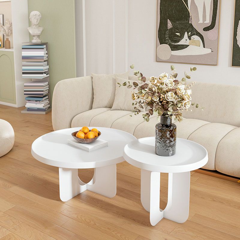 Modern Pedestal Round Coffee Table Set Tray Top Cocktail Table Clearhalo 'Coffee & Accent Tables' 'Coffee Tables' 'coffee_tables' 'furn' 'furn_coffee_tables' 'Furniture' 'Living Room Furniture' 1200x1200_766c1387-345a-4748-bdba-2de3f77bcc1b