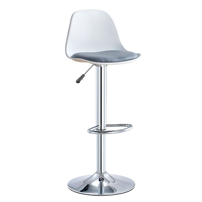 Contemporary Style Liftable Bar-stool Plastic Counter Bar Stool with Metal Legs Clearhalo 'Bar Furniture' 'Bar Stools' 'bar_stools' 'furn' 'furn_bar_stools' 'Furniture' 'furniture_bar_stools' 'Kitchen & Dining Furniture' 1200x1200_766f1064-cfba-49c5-b64f-84cabf28fcab