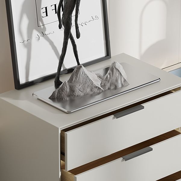 Lederen borst met metalen benen verticale opbergkast met laden voor slaapkamer