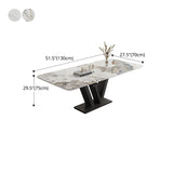 Modern 1/2/5/6 Pieces Dining Set Sintered Stone Dining Table Set with Leather Chairs Clearhalo 'Dining Room Sets' 'Dining Tables & Seating' 'dining_room_set' 'furn' 'furn_dining_room_set' 'Furniture' 'furniture_dining_room_set' 'Kitchen & Dining Furniture' 'kitchen&dining_furn' 'kitchen' 1200x1200_76721fa2-3469-4944-924d-212fb5d09ce0