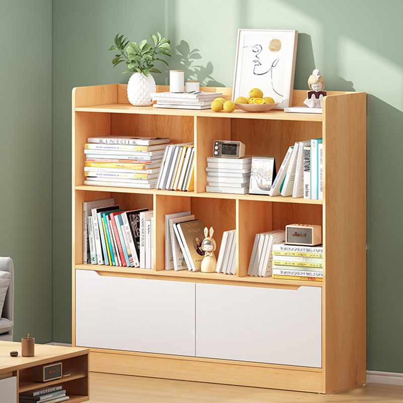Standard Bookshelf With Doors Contemporary Bookcase for Study Room