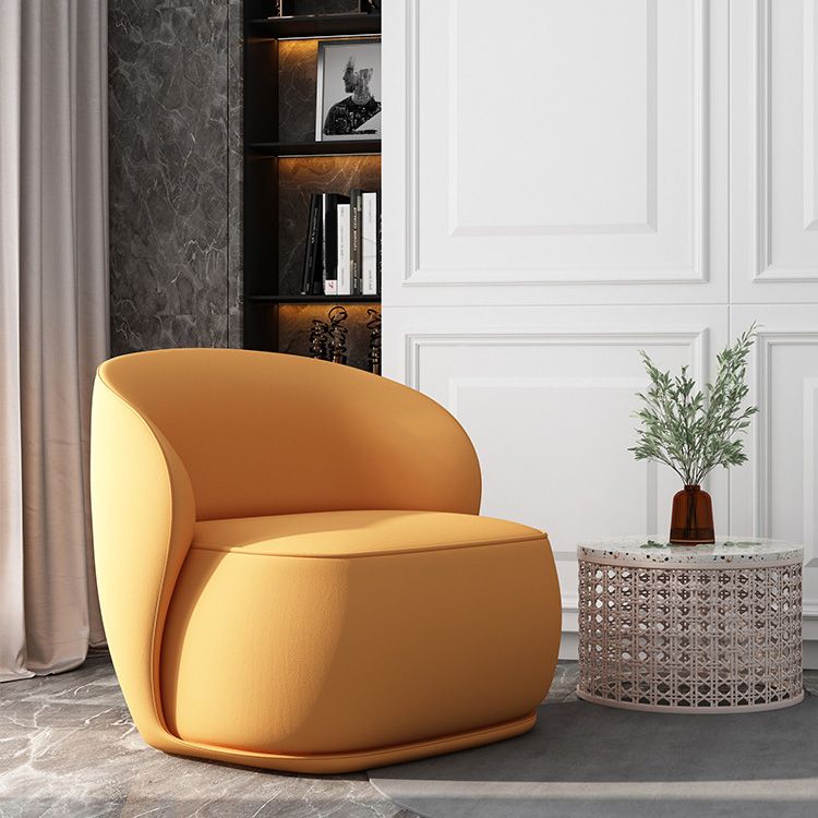 Fixed Back Round Accent Chair Solid Color Modern Lounge Chair Clearhalo 'Accent Chairs' 'accent_chairs' 'Chairs & Seating' 'furn' 'furn_accent_chairs' 'Furniture' 'Living Room Furniture' 1200x1200_76757f69-20b8-4d6b-9f67-8ad661af61c7