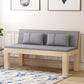 Modern 2/3-seater Settee Fabric Armless Settee with Wood Accents