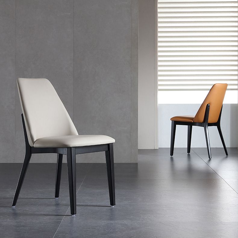 Industrial Leather Restaurant Side Chair Matte Finish Parsons Dining Chair (Set of 2) Clearhalo ' kitchen&dining_furn' 'Dining Chairs' 'Dining Tables & Seating' 'dining_chair' 'furn' 'furn_dining_chair' 'Furniture' 'furniture_dining_chair' 'Kitchen & Dining Furniture' 'kitchen' 1200x1200_76781f06-c77d-441f-8c26-ff382b465aa0