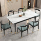 Sintered Stone White Dining Table Glam Style 4 Legs Table for Dining Room Clearhalo ' dining_table' 'Dining Tables & Seating' 'Dining Tables' 'furn' 'furn_dining_table' 'Furniture' 'furniture_dining_table' 'Kitchen & Dining Furniture' 'kitchen&dining_furn' 'kitchen' 'kitchen_dining_table' 1200x1200_767b724d-db84-435e-bbde-7f683d018dc1