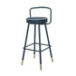 Contemporary Metal Backrest Counter High Stool with Leather Cushion Clearhalo 'Bar Furniture' 'Bar Stools' 'bar_stools' 'furn' 'furn_bar_stools' 'Furniture' 'Kitchen & Dining Furniture' 1200x1200_767bdbde-6a79-4e4d-a876-b8ac59d6f36c