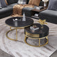 Frame Base Design Marble Metal Iron Black Base Round Coffee Table Clearhalo 'Coffee & Accent Tables' 'Coffee Tables' 'coffee_tables' 'furn' 'furn_coffee_tables' 'Furniture' 'Living Room Furniture' 1200x1200_767bf40b-6f38-403d-91a4-d1c349644a47