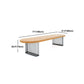 Natural Oval Solid Wood Desk Industrial Writing Desk with Black Steel Table Leg Clearhalo 'furn' 'furn_office_desk' 'Furniture' 'Office Desks' 'Office Furniture' 'office_desk' 1200x1200_767df0f1-1e51-4242-917b-e5979379c099
