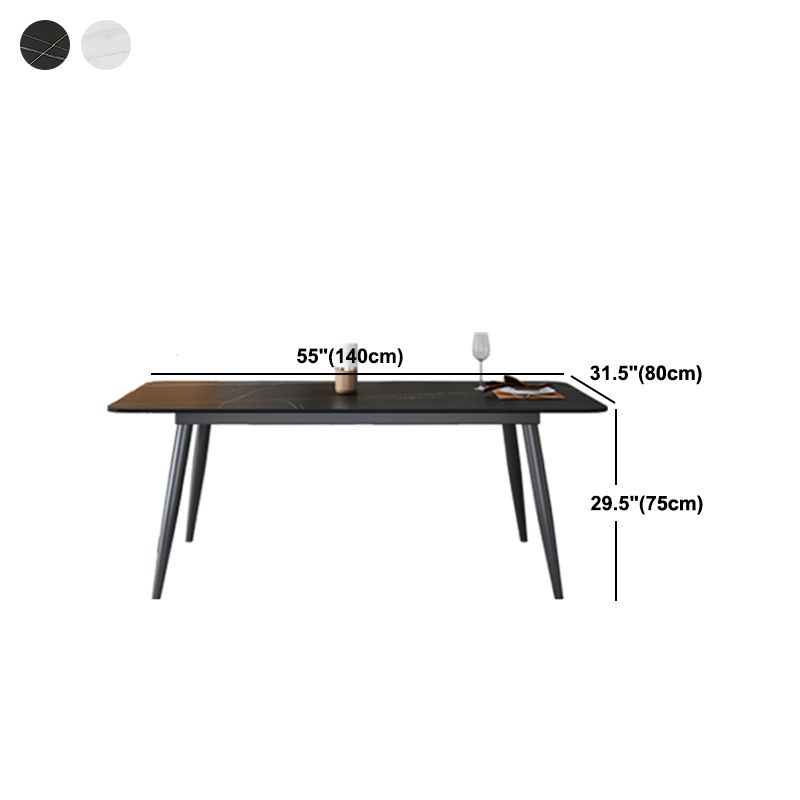 Sintered Stone Industrial Kitchen Desk Rectangle Dining Room Table