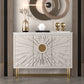 Gambe in acciaio inossidabile credenza in stile glam a buffet glam con deposito