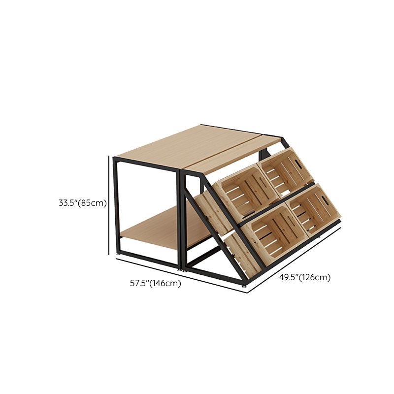 Freestanding Wooden Wine Rack Bottle Industrial Bottle Rack in Natural Wood Clearhalo 'furn' 'furn_wine_racks' 'Furniture' 'Kitchen & Dining Furniture' 'Wine Racks' 'wine_racks' 1200x1200_768000f0-c312-4b86-9426-f96143df27d9