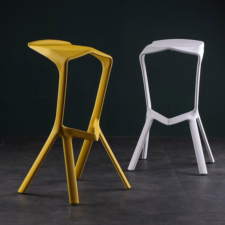 Industrial Armless Counter Stool Plastic Cafe Bar Stool with 4 Legs Clearhalo 'Bar Furniture' 'Bar Stools' 'bar_stools' 'furn' 'furn_bar_stools' 'Furniture' 'Kitchen & Dining Furniture' 1200x1200_76809f78-dbec-4d53-bda9-c8ad4edda188