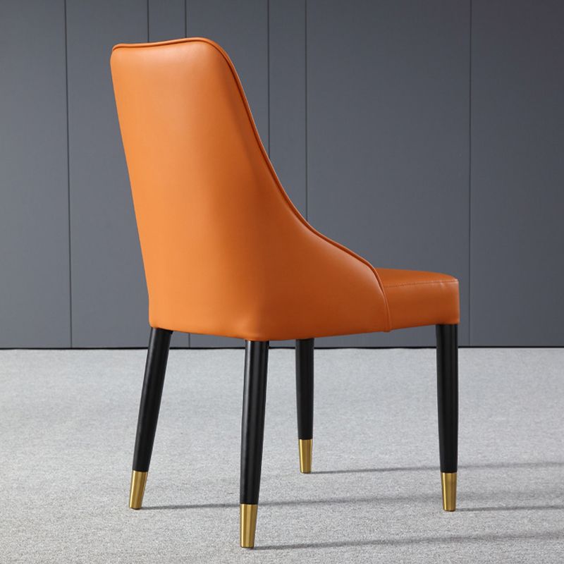 Glam Style Parsons Side Chair Leather Dining Chair for Dining Room Clearhalo 'Dining Chairs' 'Dining Tables & Seating' 'dining_chair' 'furn' 'furn_dining_chair' 'Furniture' 'Kitchen & Dining Furniture' 1200x1200_76821245-7601-4c6d-9abb-4e31ea7863ad