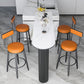 Nordic Style Backrest Counter Stool Iron Cafe Bar Stool with Leather Cushion and Pedal Clearhalo 'Bar Furniture' 'Bar Stools' 'bar_stools' 'furn' 'furn_bar_stools' 'Furniture' 'Kitchen & Dining Furniture' 1200x1200_76823c53-ae6d-4ce3-a275-1a1a3e1856c1