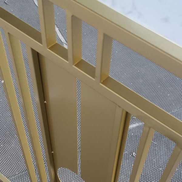 Tavolo da console glam largo 12 pollici Tavolo di accento in marmo rettangolare