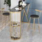 Contemporary Round Bar and Counter Stool Metal Stool with 4 Gold Legs Clearhalo 'Bar Furniture' 'Bar Stools' 'bar_stools' 'furn' 'furn_bar_stools' 'Furniture' 'furniture_bar_stools' 'Kitchen & Dining Furniture' 1200x1200_76846f25-ed89-4039-b050-ffa94c767ead