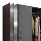 Black Steel Wardrobe Closet Contemporary Hinged Wardrobe Cabinet Clearhalo 'Armoires & Wardrobes' 'armoires_wardrobes' 'Bedroom Furniture' 'furn' 'furn_armoires_wardrobes' 'Furniture' 1200x1200_7684d9fb-84a0-4c09-8038-54f8a1404a99
