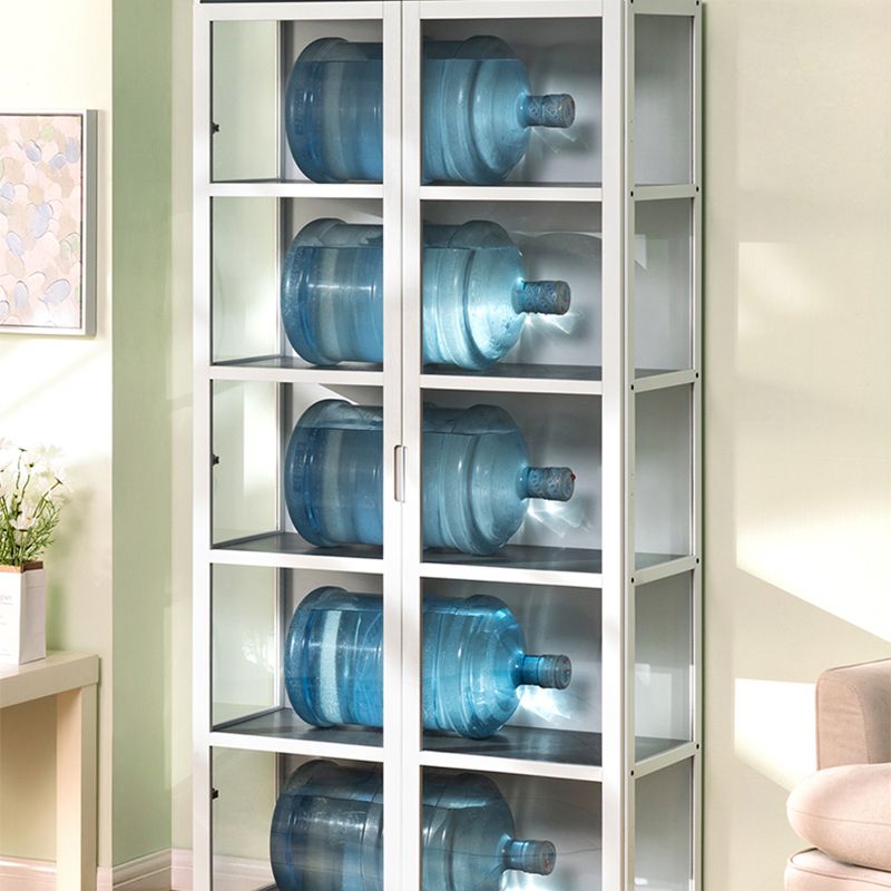 White Lacquered Modern Storage Cabinet,Rectangle Standard Cabinet Clearhalo 'Cabinets & Chests' 'cabinets_chests' 'furn' 'furn_cabinets_chests' 'Furniture' 'Living Room Furniture' 1200x1200_76880217-093f-420a-adfb-61eba299dd9c