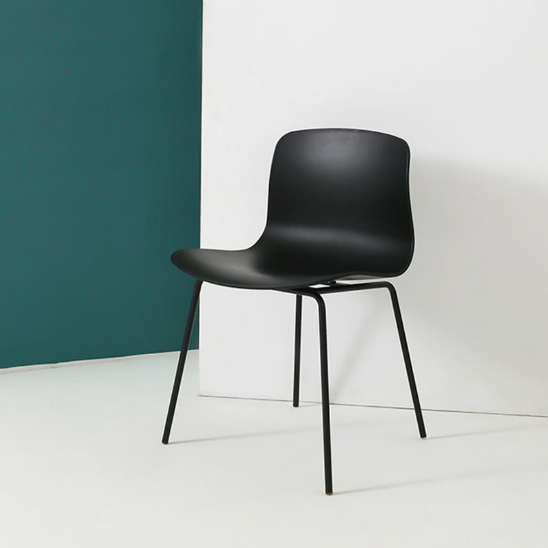 Contemporary Metal Dining Armless Chairs Plastic Dining Chairs for Restaurant Clearhalo ' kitchen&dining_furn' 'Dining Chairs' 'Dining Tables & Seating' 'dining_chair' 'furn' 'furn_dining_chair' 'Furniture' 'furniture_dining_chair' 'Kitchen & Dining Furniture' 'kitchen' 1200x1200_768806ad-7bf2-4414-af68-ec25631a8719