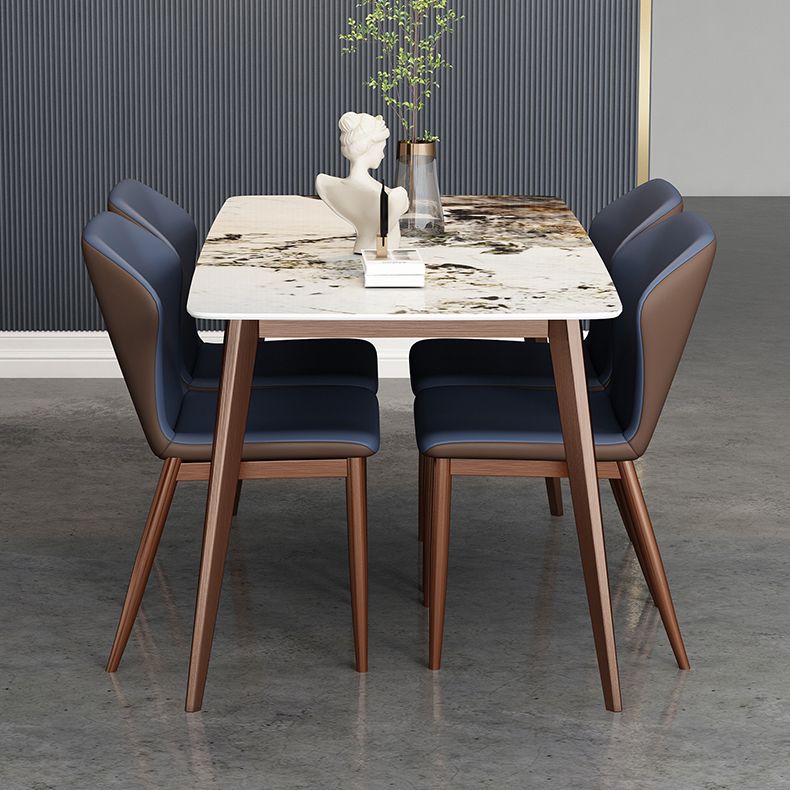 Modern Kitchen Standard Dining Table Rectangle Sintered Stone Top Dining Table with 4 Legs Base Clearhalo ' dining_table' 'Dining Tables & Seating' 'Dining Tables' 'furn' 'furn_dining_table' 'Furniture' 'furniture_dining_table' 'Kitchen & Dining Furniture' 'kitchen&dining_furn' 'kitchen' 'kitchen_dining_table' 1200x1200_76887d33-5ffb-4243-8de7-5c98d5bc02fd