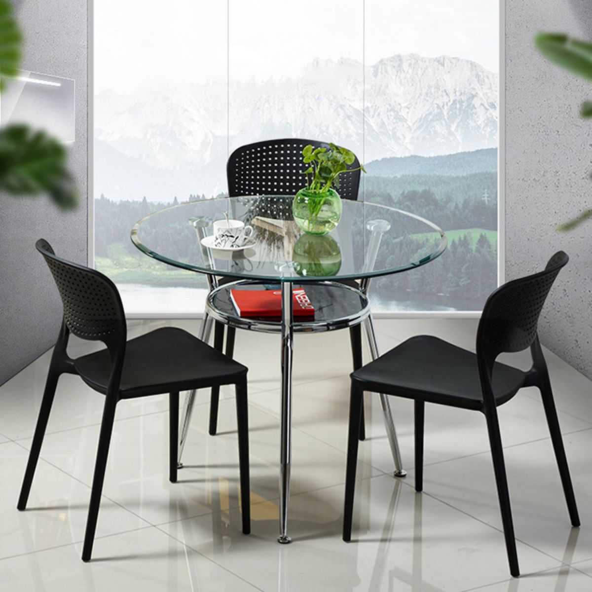 Simplicity Dining Site Table Tempered Glass Dining Room Home Furniture Clearhalo ' dining_table' 'Dining Tables & Seating' 'Dining Tables' 'furn' 'furn_dining_table' 'Furniture' 'furniture_dining_table' 'Kitchen & Dining Furniture' 'kitchen&dining_furn' 'kitchen' 'kitchen_dining_table' 1200x1200_76889d4c-a151-45fb-a011-fae8ca575c3d