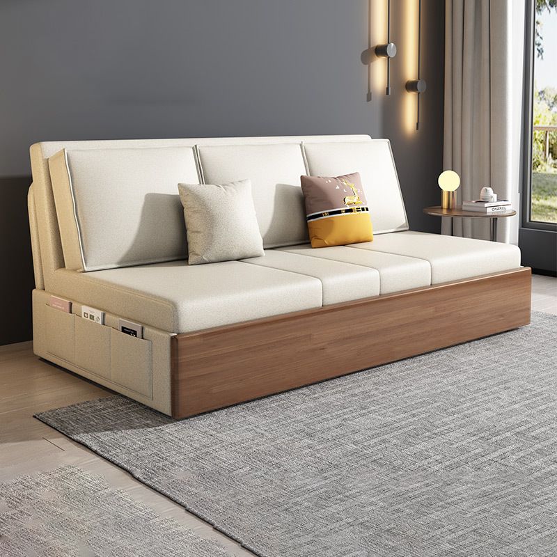 Moderner Stil 29.52 "H Faux Leder Armloses Sofa Bett mit Lagerung