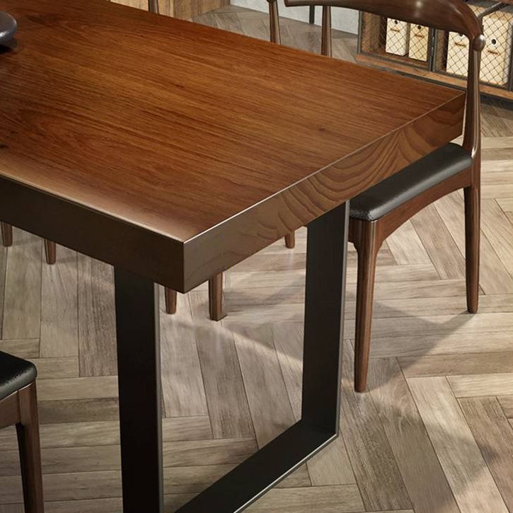 Industrial Solid Wood Furniture 1/4/5/7 Pcs Standard Height Dining Room Table Set Clearhalo 'Dining Room Sets' 'Dining Tables & Seating' 'dining_room_set' 'furn' 'furn_dining_room_set' 'Furniture' 'Kitchen & Dining Furniture' 1200x1200_7689a81f-7fd4-4abe-95fb-ba09fb86c2aa
