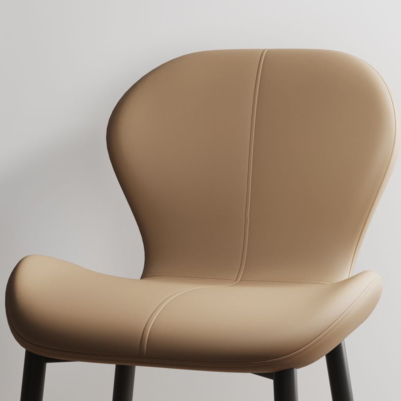 Leather Contemporary Home Side Chair Wingback Matte Finish Dining Chair Clearhalo ' kitchen&dining_furn' 'Dining Chairs' 'Dining Tables & Seating' 'dining_chair' 'furn' 'furn_dining_chair' 'Furniture' 'furniture_dining_chair' 'Kitchen & Dining Furniture' 'kitchen' 1200x1200_768a32cb-8134-4c17-af24-b594d30eb096