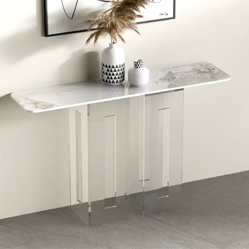 ホール用のアクリルブラケットを備えたモダンな長方形コンソールアクセントテーブル