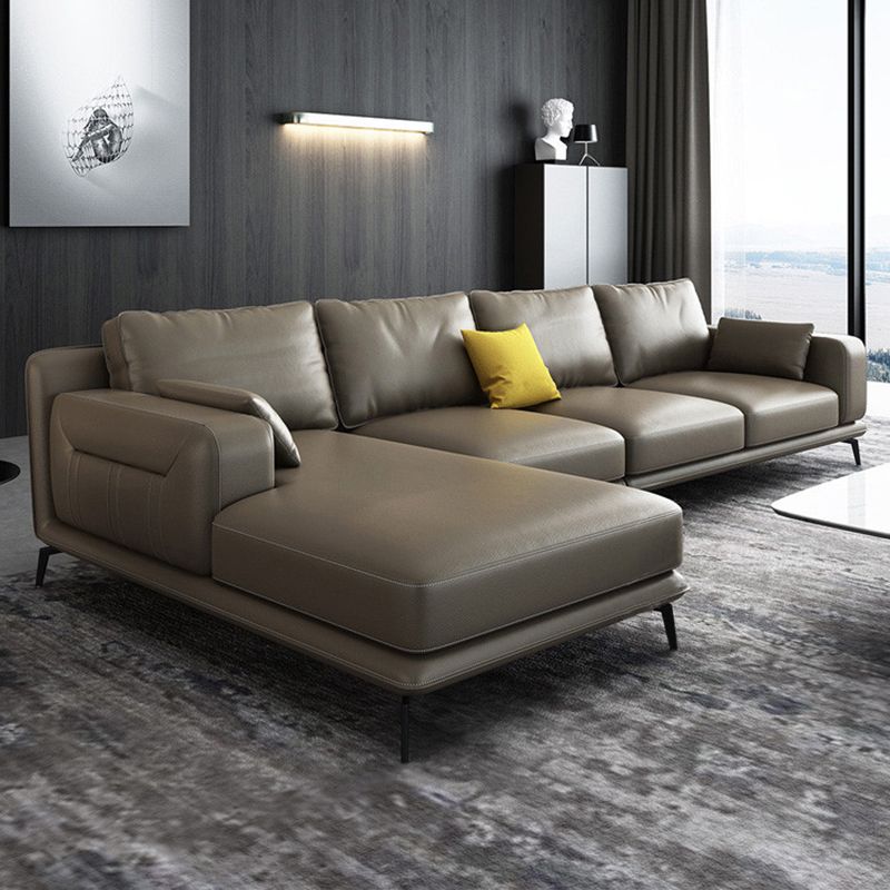Wunderschönes Stil Sektion mit Kissen Rückengrau/Beige/schwarzes Latex -gepolstertes Sofa