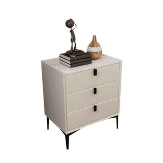 Mesa nocturna contemporánea de la cama de madera maciza con 3 cajones