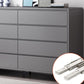 Commode en bois manufacturé avec coffre de rangement contemporain de 15,6 pouces de largeur