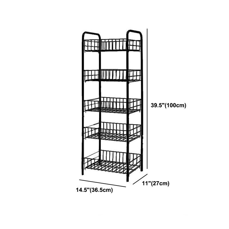Industrial Iron Etagere Bookshelf Open Vertical Bookshelf with Caster Wheels Clearhalo 'Bookcases' 'furn' 'furn_bookcases' 'Furniture' 'furniture_bookcases' 'kitchen' 'kitchen_bookcases' 'Living Room Furniture' 'Office Furniture' 1200x1200_76909933-90b4-4fd3-a5a5-a8d1319fd51d