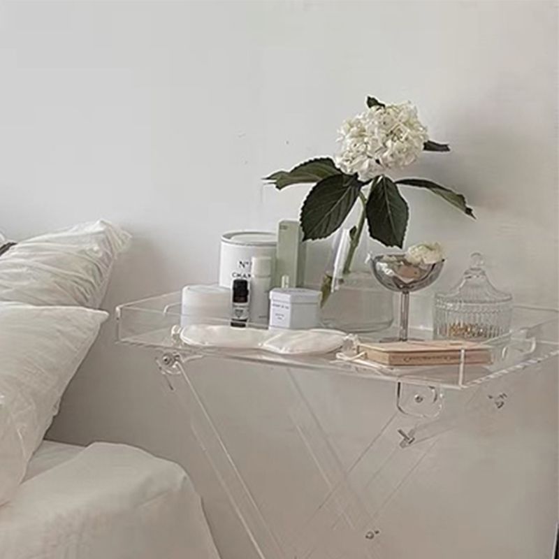 23,62 "tavolo da gambe a croce alta tavola acrilica accento laterale per soggiorno