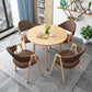 Minimalist Round Shape MDF Table Standard Dining Table for Kitchen Clearhalo ' dining_table' 'Dining Tables & Seating' 'Dining Tables' 'furn' 'furn_dining_table' 'Furniture' 'furniture_dining_table' 'Kitchen & Dining Furniture' 'kitchen&dining_furn' 'kitchen' 'kitchen_dining_table' 1200x1200_7690f166-1a97-4537-8d05-dbd021803d01