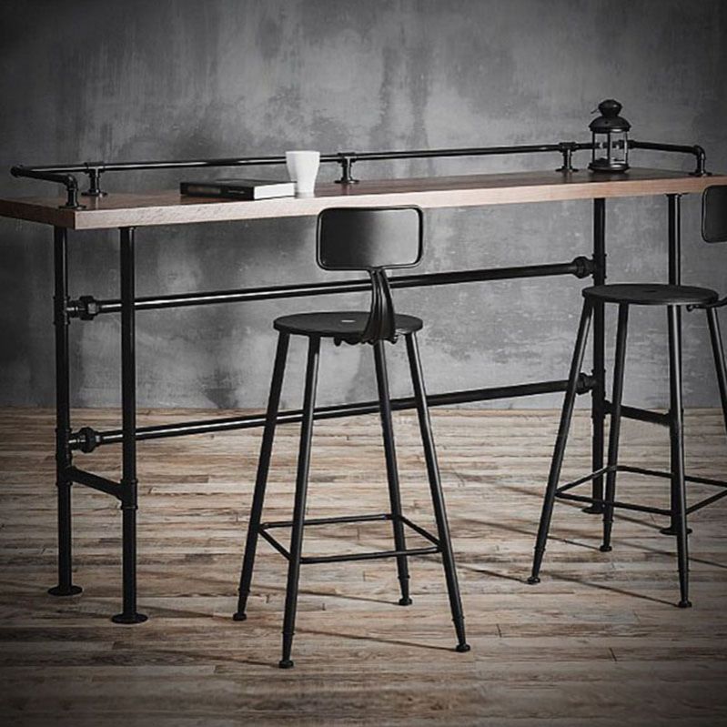 Rectangle Wood Top Counter Table 42-inch Height Industrial Style Bar Table Clearhalo 'Bar Furniture' 'Bar Tables' 'bar_tables' 'furn' 'furn_bar_tables' 'Furniture' 'furniture_bar_tables' 'Kitchen & Dining Furniture' 'kitchen&dining_furn' 'kitchen' 1200x1200_7691a092-260a-479e-bfb4-0ffeac9aba59