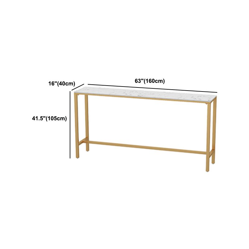 Glam 1/3/5 Pieces Bar Table Set Rectangle Stone Counter Table with High Stools for Kitchen Clearhalo 'Bar Furniture' 'furn' 'furn_home_bar_bar_sets' 'Furniture' 'Home Bars & Bar Sets' 'home_bar_bar_sets' 'Kitchen & Dining Furniture' 1200x1200_7692a3df-9efd-4f2e-bf05-30923b8b6a80