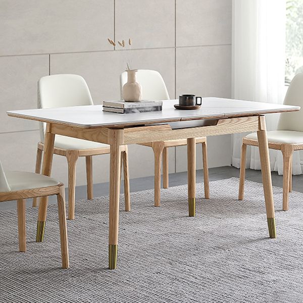 Stone 4-foot Dinette Table Traditional Luxury Extendable Dining Table for Home Clearhalo ' dining_table' 'Dining Tables & Seating' 'Dining Tables' 'furn' 'furn_dining_table' 'Furniture' 'furniture_dining_table' 'Kitchen & Dining Furniture' 'kitchen&dining_furn' 'kitchen' 'kitchen_dining_table' 1200x1200_769509a9-c76e-4b2d-974a-b318c111e1e2