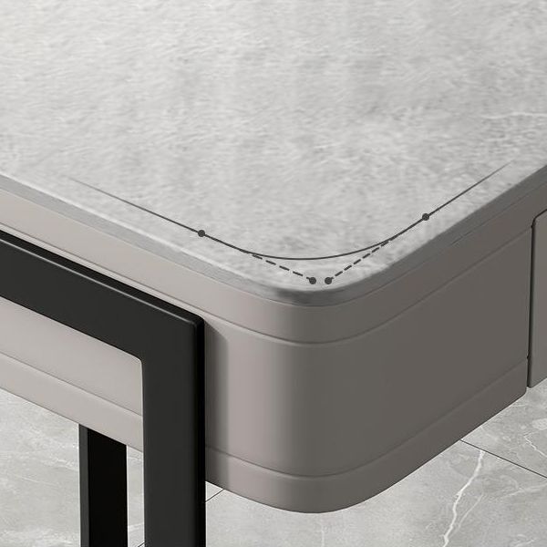 29.5 "H Industrieel Office Desk rechthoekig secretaris -bureau met 2 opslagladen