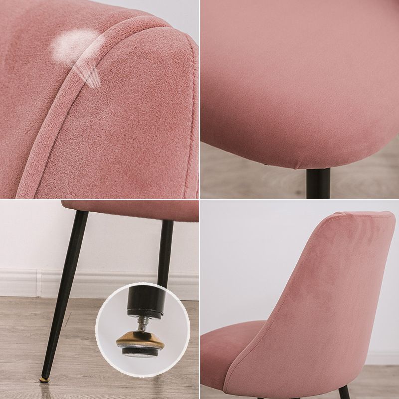 Modern Solid Back Kitchen Dining Side Chair Metal Upholstered Dining Side Chair Clearhalo ' kitchen&dining_furn' 'Dining Chairs' 'Dining Tables & Seating' 'dining_chair' 'furn' 'furn_dining_chair' 'Furniture' 'furniture_dining_chair' 'Kitchen & Dining Furniture' 'kitchen' 1200x1200_76963af1-394c-48a4-8d19-ffbe690bb6f9