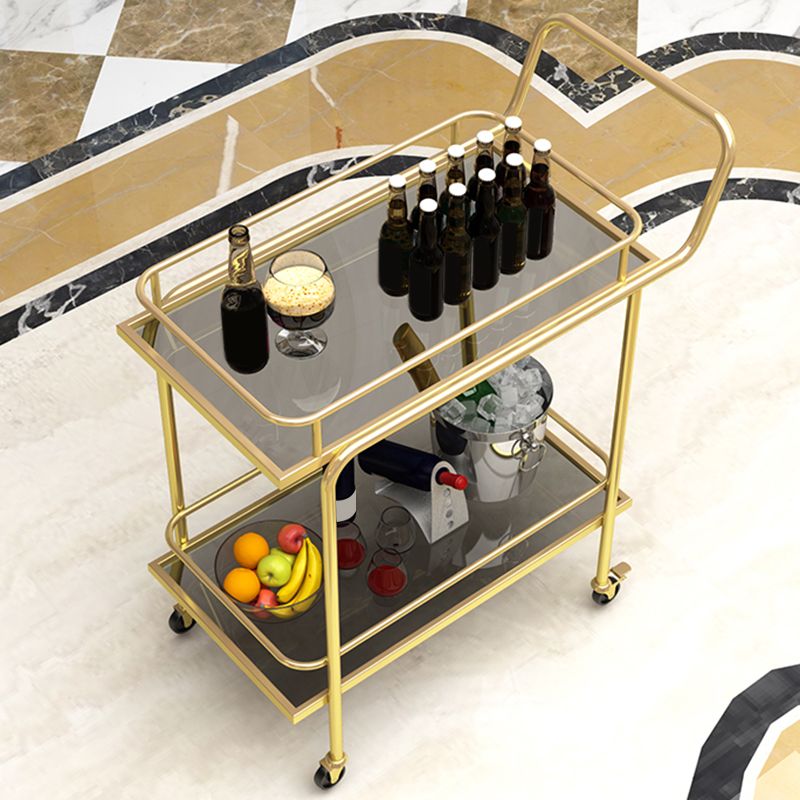 Contemporary 31.5"H Prep Table Rectangular Metal Rolling Prep Table for Dining Room Clearhalo 'furn' 'furn_kitchen_islands_carts' 'Furniture' 'Kitchen & Dining Furniture' 'Kitchen Islands & Carts' 'kitchen_islands_carts' 1200x1200_7696d355-92c0-4389-b20c-0f0f22ff61f5