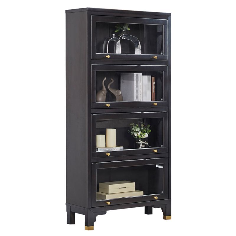 Glam Style Standard Bookshelf Solid Wood Shelf Bookcase with Doors Clearhalo 'Bookcases' 'furn' 'furn_bookcases' 'Furniture' 'furniture_bookcases' 'kitchen' 'kitchen_bookcases' 'Living Room Furniture' 'Office Furniture' 1200x1200_7697fdb2-9474-4a89-8f46-be6d3807ca04