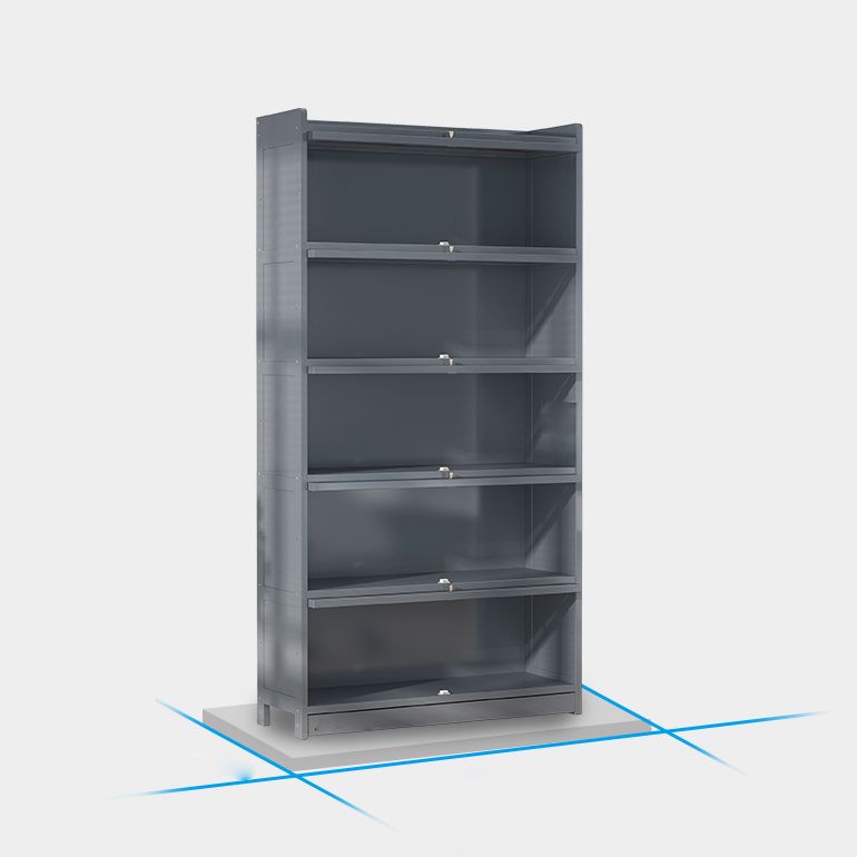 Modern Wooden Bookcase Rectangular 12.2"W Bookshelf in Dark Taupe