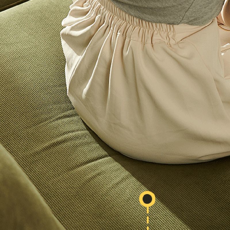 Almohadas de brazo cuadrados de 3 plazas estacionarios Sofá moderno